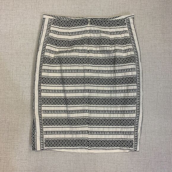 Loft Ann Taylor Zip Up Pencil Woven Skirt Petite 10 P Double Side Slit Lined - Picture 3 of 10